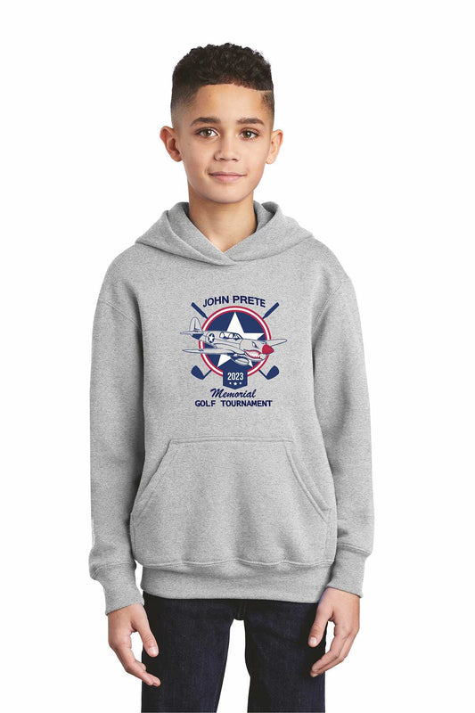 John Prete Memorial PC90YH Port & Company® Youth Core Fleece Pullover Hooded Sweatshirt