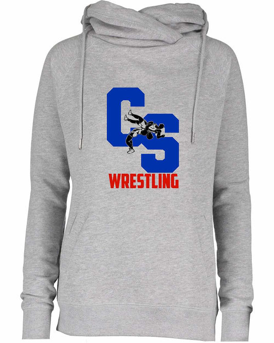 Campbell-Savona Wrestling Enza® Ladies Classic Fleece Funnel Neck Pullover Hood EZ329