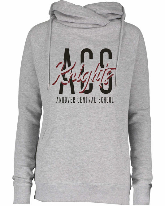 Addison Knights Light Gray Ladies Cowl Neck hoodie, EZ329