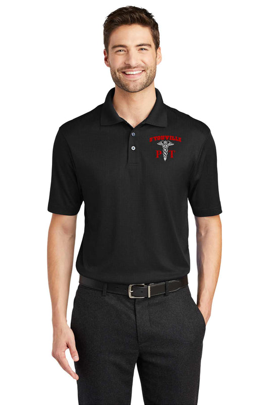 D'Youville Physical Therapy Mens K528 Polo Port Authority® Performance Fine Jacquard Polo
