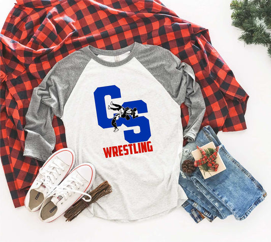 Campbell-Savona School Wrestling Unisex Sport-Tek® Colorblock Raglan Jersey T200