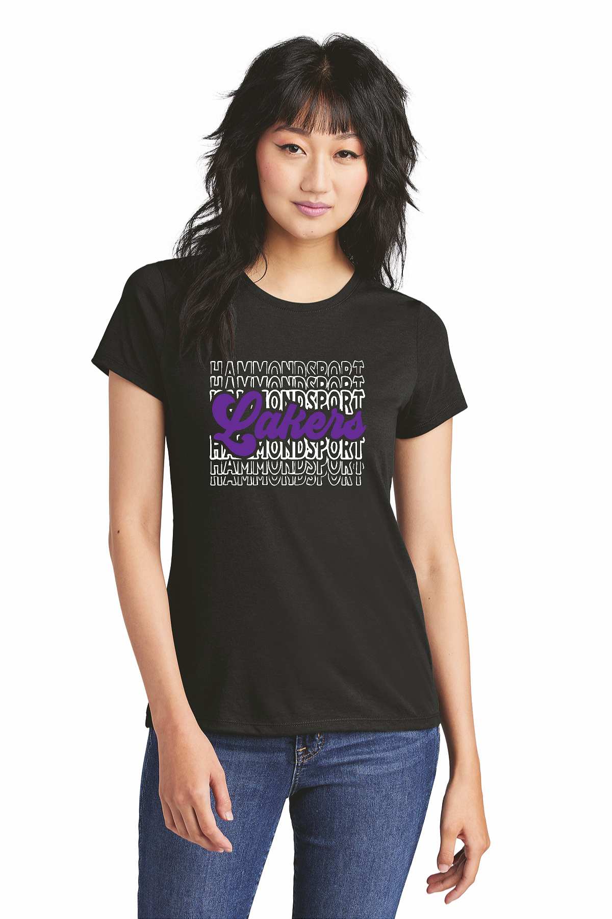 Hammondsport Lakers DM130L District ® Women’s Perfect Weight ® Tee Black