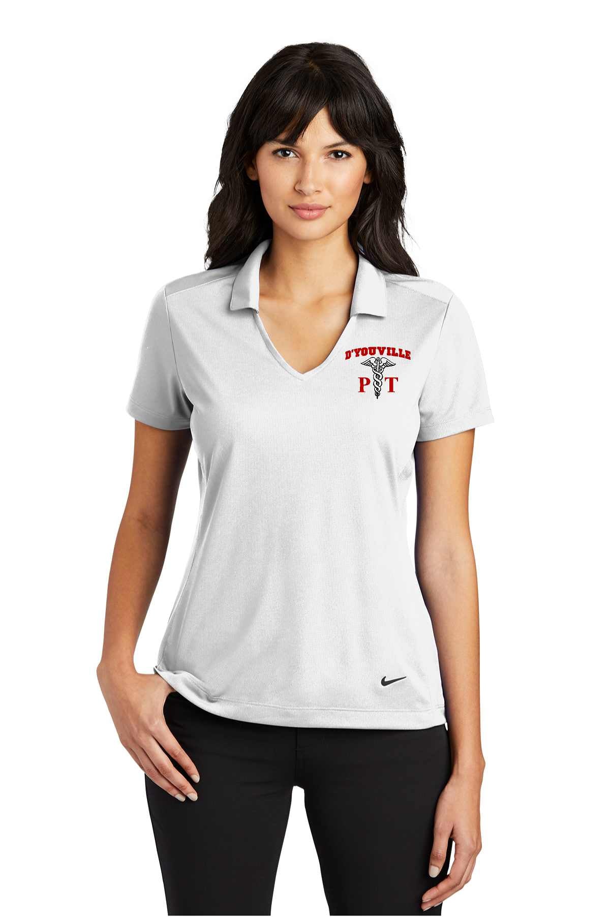 D'Youville Physical Therapy 637165 Nike Ladies Dri-FIT Vertical Mesh Polo