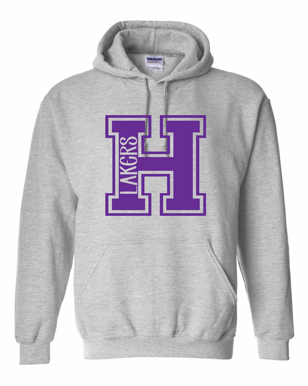 Hammondsport Lakers Unisex Athletic Gray Hoodie 18500