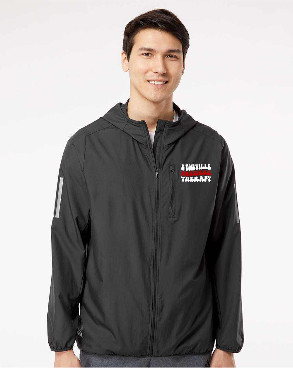 D'Youville Physical Therapy Adidas - Hooded Full-Zip Windbreaker - A524