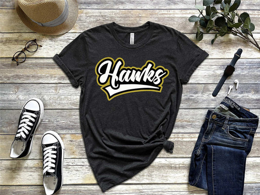 CPP Hawks Unisex fit Bella Black Heather tshirt BC3001CVC