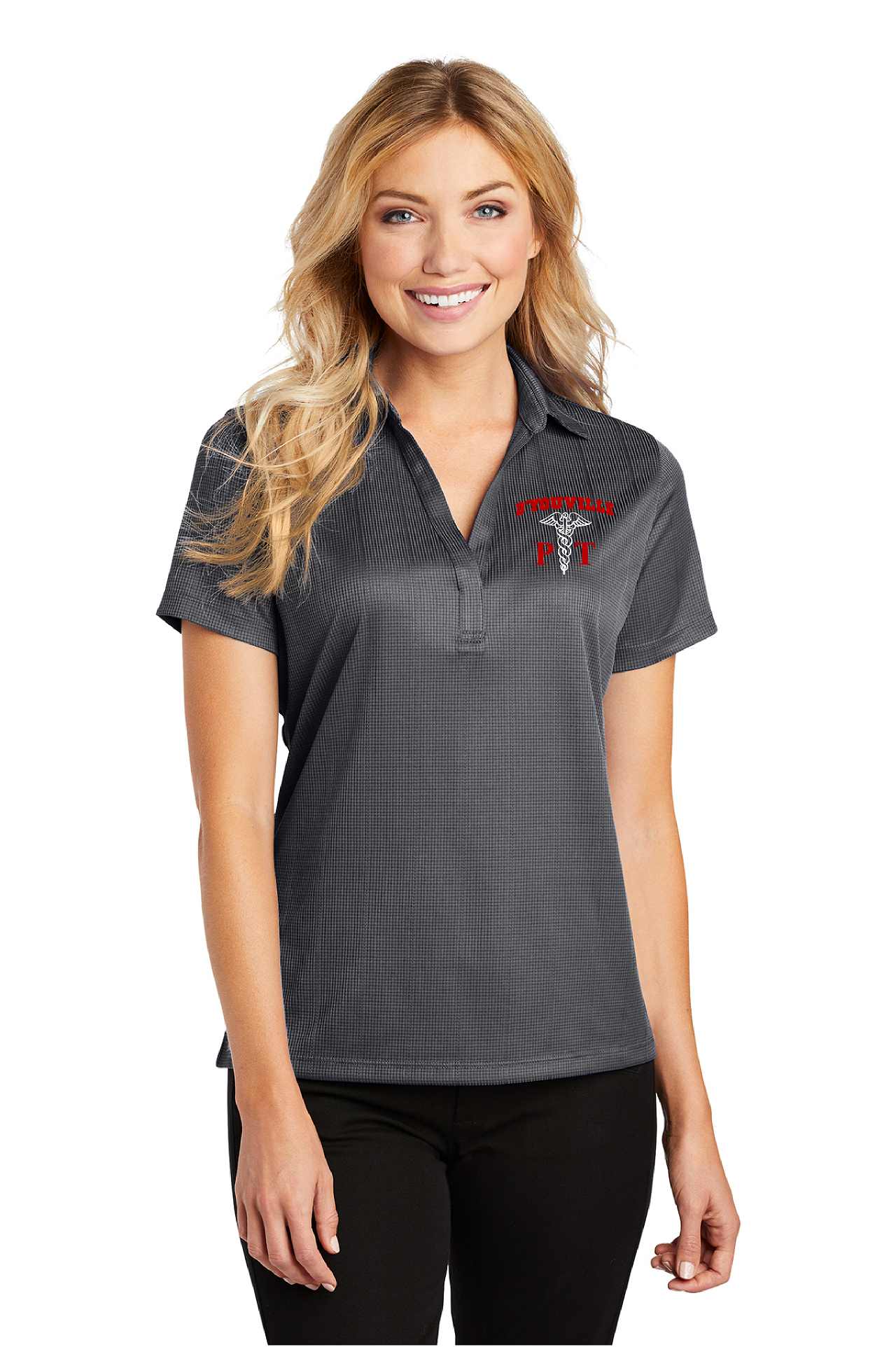 D'Youville Physical Therapy L528 Port Authority® Ladies Performance Fine Jacquard Polo