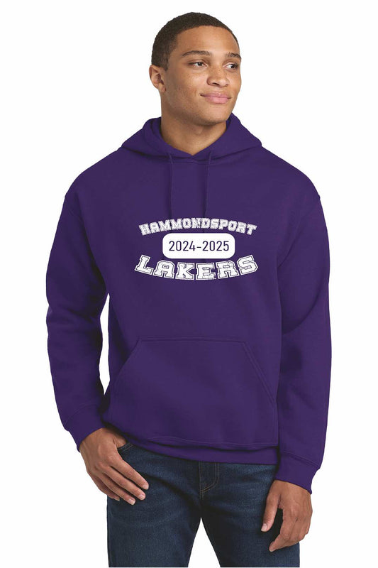 Hammondsport Lakers Unisex Purple Hoodie 18500
