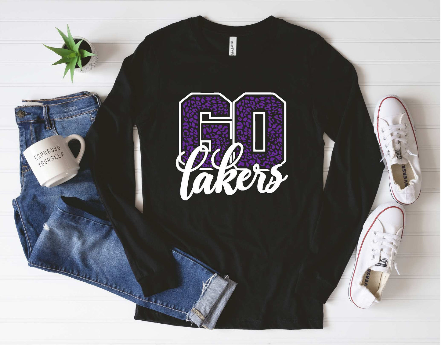 Hammondsport Lakers Black Unisex long sleeve Gildan tshirt, 8400