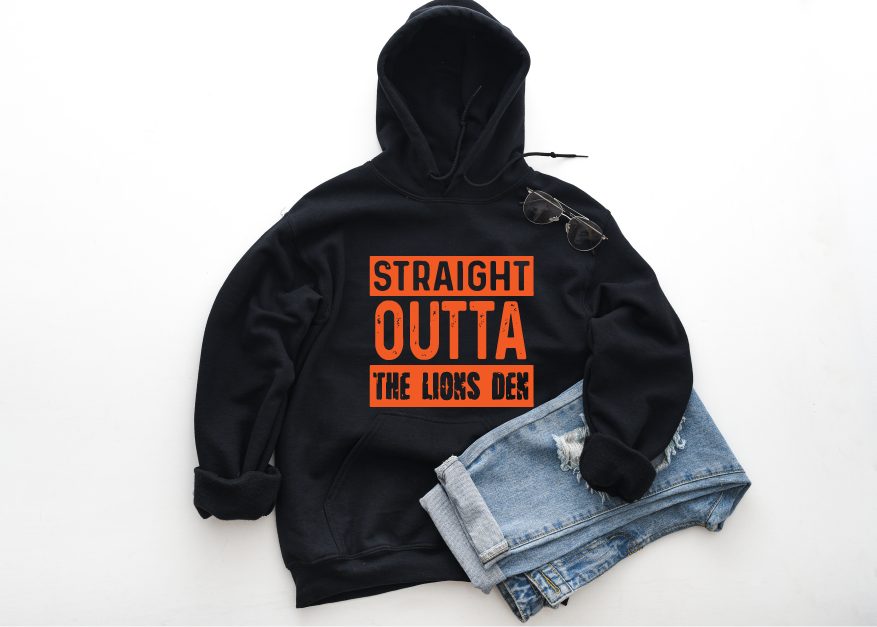 Wellsville Lion's Den Unisex Black Hoodie 18500