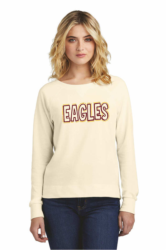 Way-Co School DT672 Cream District® Women’s Featherweight French Terry™ Long Sleeve Crewneck