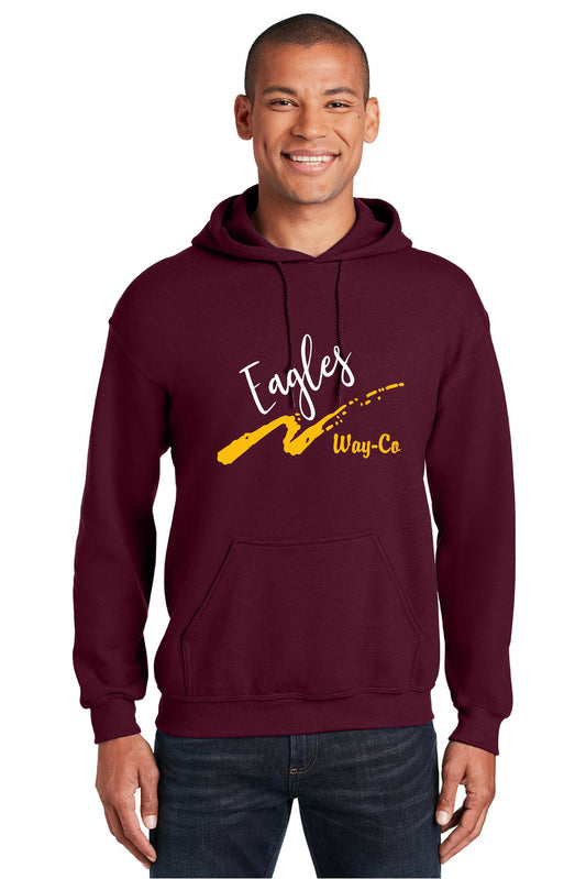 Way-Co Eagles Maroon hoodie, unisex, adult/youth 18500