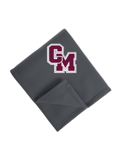 Cal-Mum BP79 Dark Heather Grey Port & Company® Oversized Core Fleece Sweatshirt Blanket