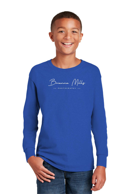 Brianna Mills Photography Youth Long Sleeve Gildan tshirt 8400b