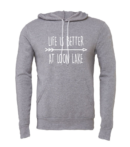 LL "Life is Better at Loon Lake" Unisex Sponge Fleece Pullover Hoodie