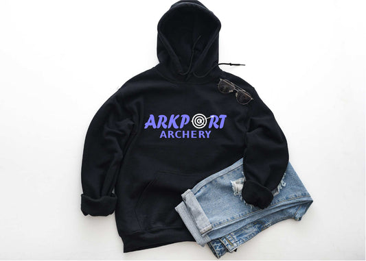 Arkport Archery Black Gildan hoodie 18500