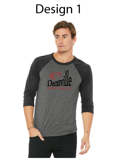 Dansville Baseball Style Bella BC3200 Black/Charcoal