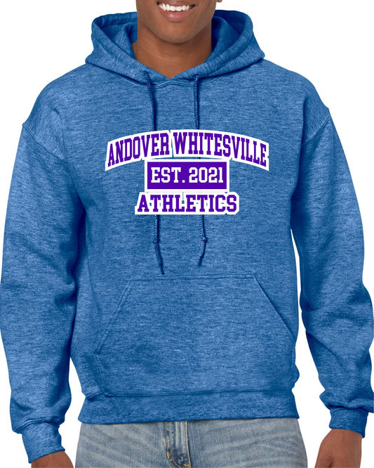 Andover-Whitesville Athletics Adult Heather Royal Unisex Hoodie 18500