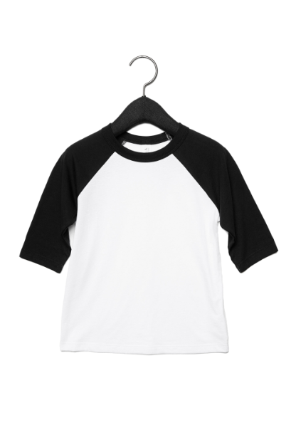 BCOJ CV839 BELLA+CANVAS® 3200T Toddler 3/4 Sleeve Baseball Tee