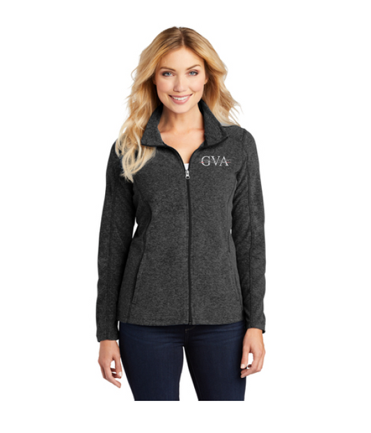 GV Agency L235 Port Authority® Ladies Heather Microfleece Full-Zip Jacket