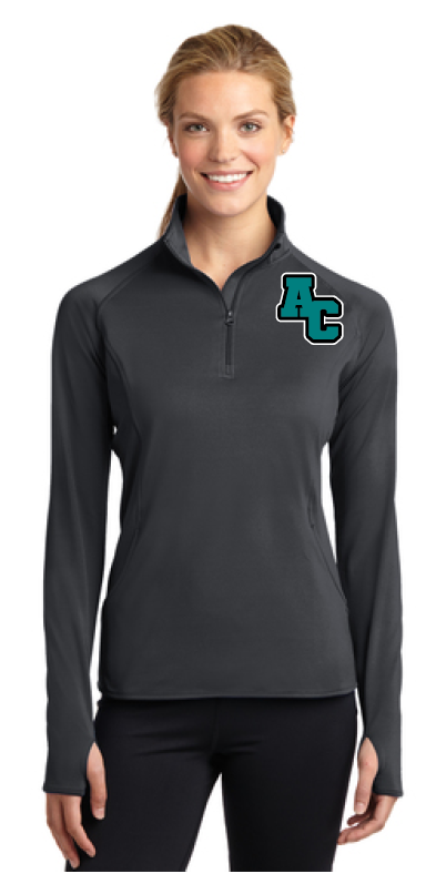 ACV - LST850  Sport-Tek® Ladies Sport-Wick® Stretch 1/2-Zip Pullover