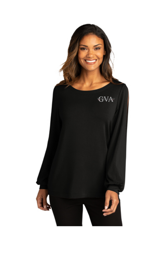 GV Agency LK5600 Port Authority ® Ladies Luxe Knit Jewel Neck Top