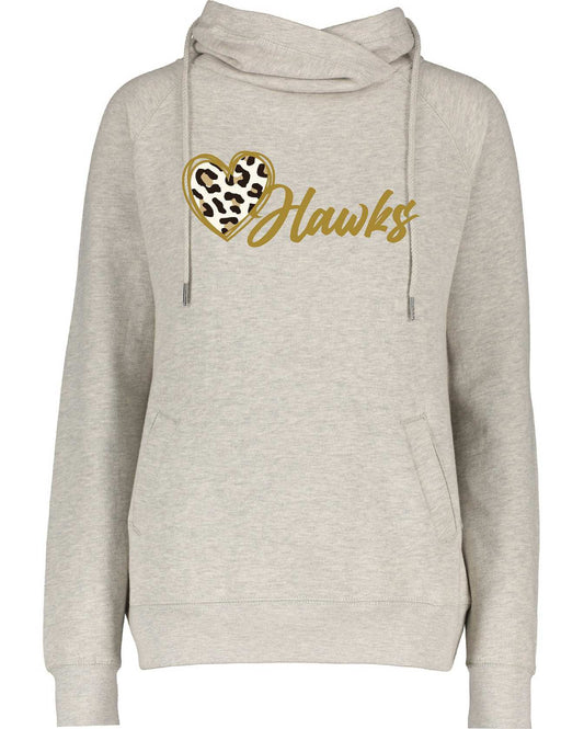 Corning-Painted Post Ladies Cowl Neck hoodie, EZ329