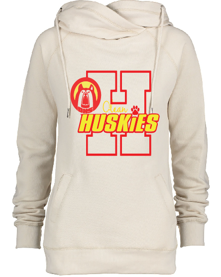 Olean School Cream Ladies Cowl Neck Enza Hoodie EZ329