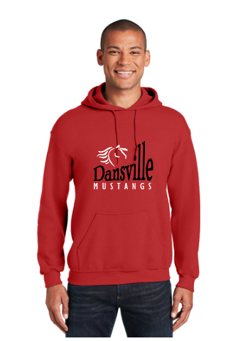 Dansville CSD Red Hoodie 18500