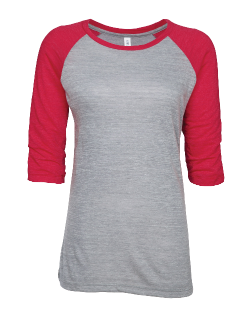 BCOJ EZ074 Enza® 07479 Ladies Vintage Triblend Raglan Baseball Tee