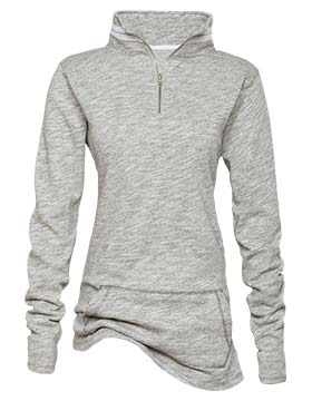 BCOJ EZ096 Enza® 096 Ladies Marled Cadet Collar Pullover