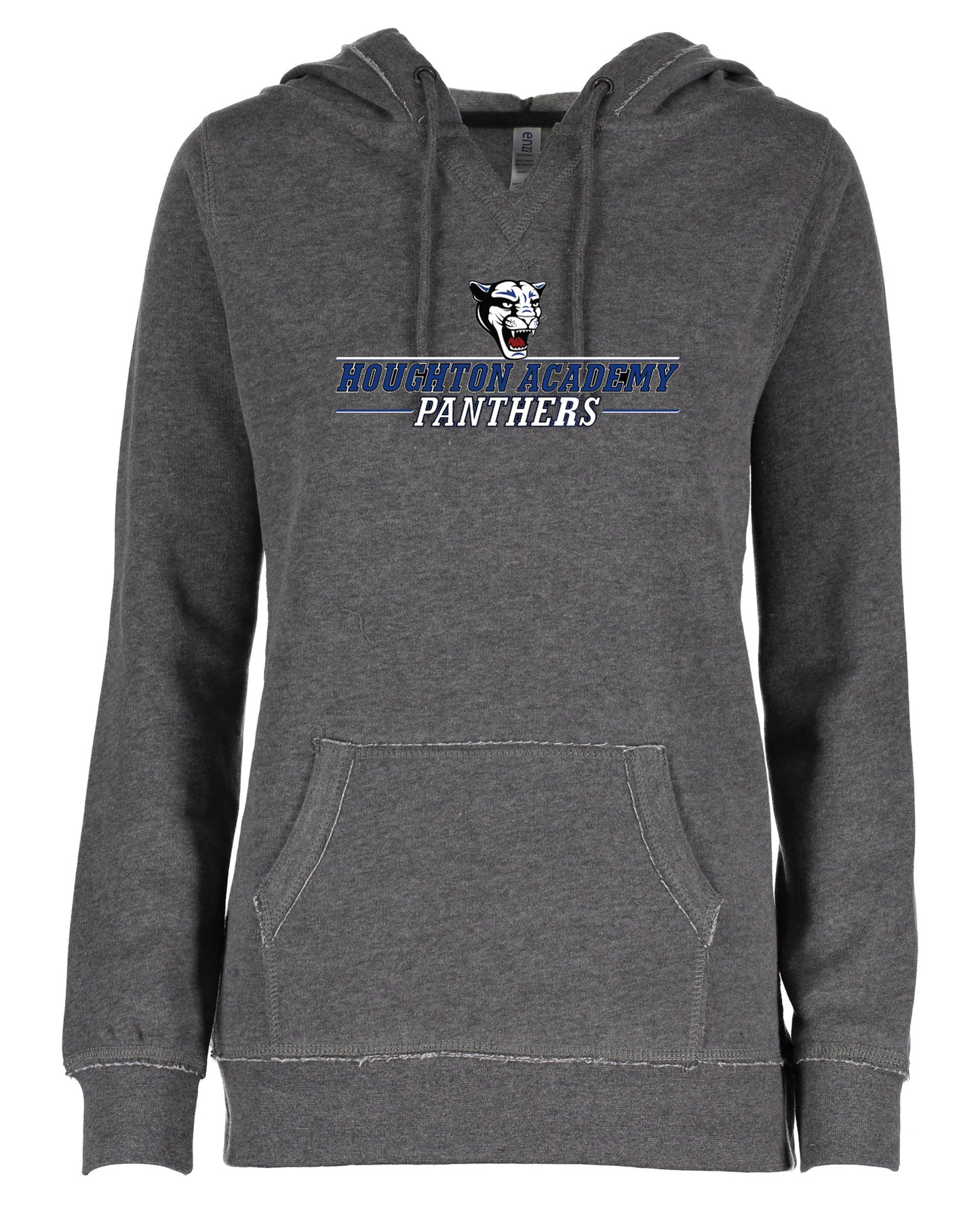 Houghton Academy (Panthers Logo) Ladies V-notch hoodie