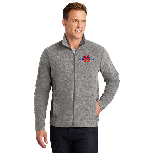 Hornell XC Embroidered gray full zip fleece - Mens' fit F235