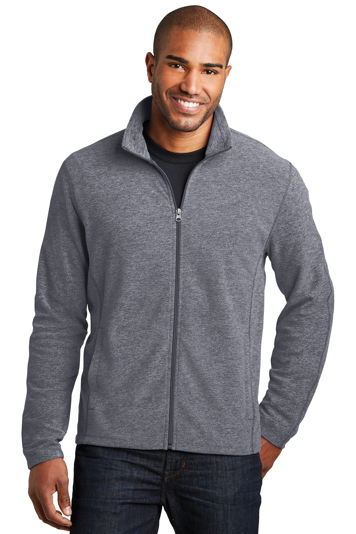 U of R Port Authority® Men's Heather Microfleece Full-Zip