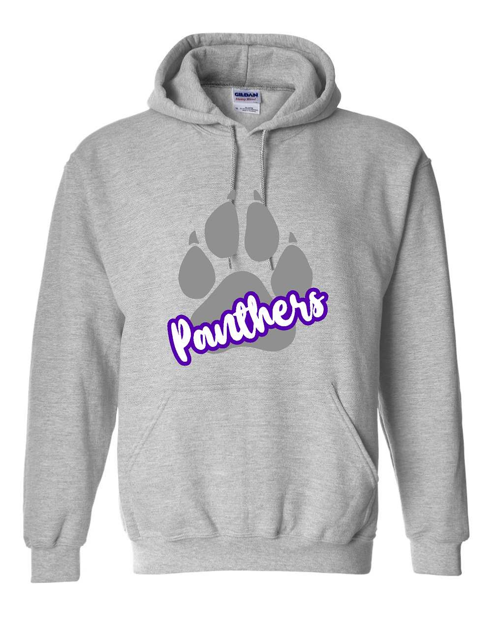 Andover Panther gray on gray Hoodie 18500