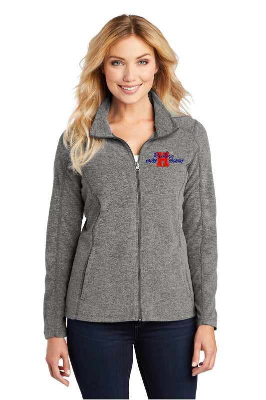Hornell XC Embroidered gray full zip fleece - Ladies' fit F235