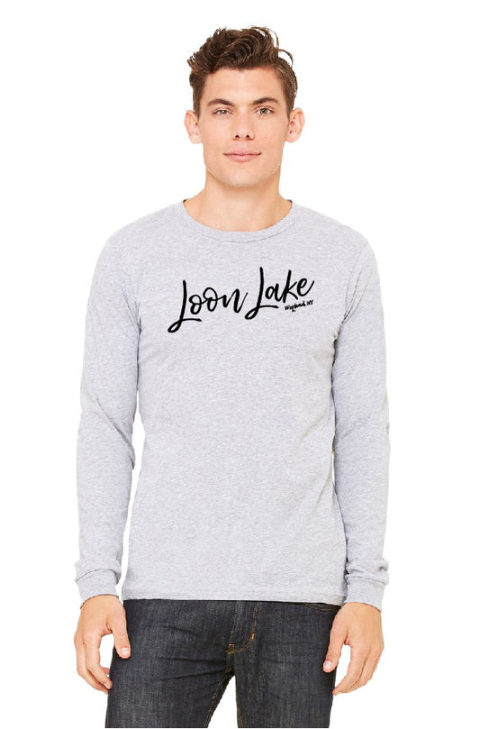 LL Loon Lake Words Only Unisex Long Sleeve Jersey Tee