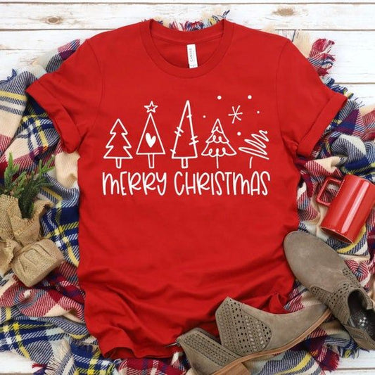 Christmas Merry BELLA+CANVAS® 3001 Unisex Jersey Short Sleeve Tee - CV207