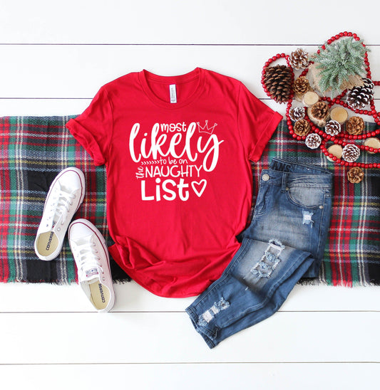 Christmas Naughty BELLA+CANVAS® 3001 Unisex Jersey Short Sleeve Tee - CV207