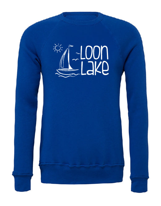 LL Sailboat Unisex Sponge Fleece Raglan Sweatshirt