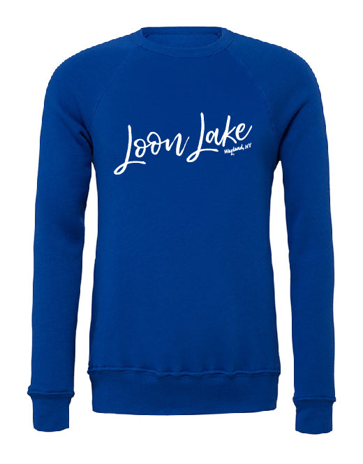 LL Loon Lake Words Only Unisex Sponge Fleece Raglan Sweatshirt