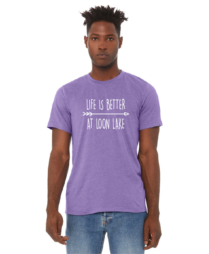 LL "Life is Better at Loon Lake" Unisex Short Jersey Sleeve Tee