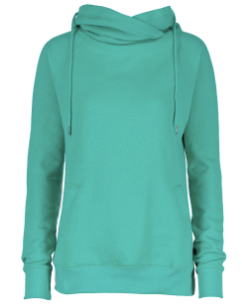 Ladies Classic Fleece Funnel Neck Pullover Hood EZ329