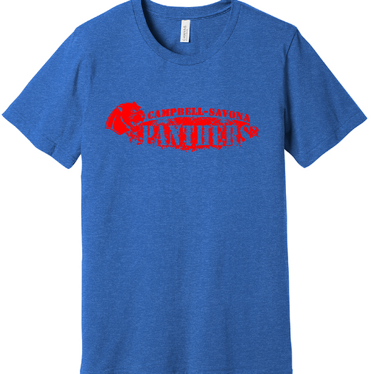 Campbell Savona Panthers faded design Bella tshirt BC3001