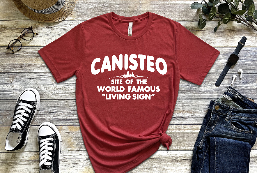 Welcome to Canisteo Living Sign Unisex adult or youth Bella tshirt BC3001