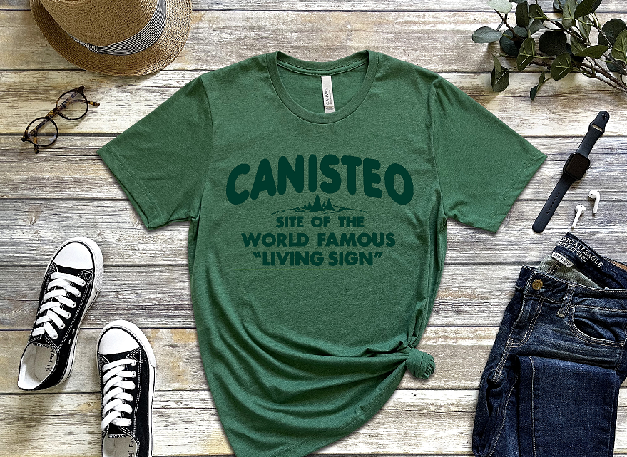 Welcome to Canisteo Living Sign Unisex adult or youth Bella tshirt BC3001