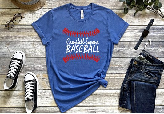 Campbell Savona Baseball Heather Bella Tshirt BC3001CVC