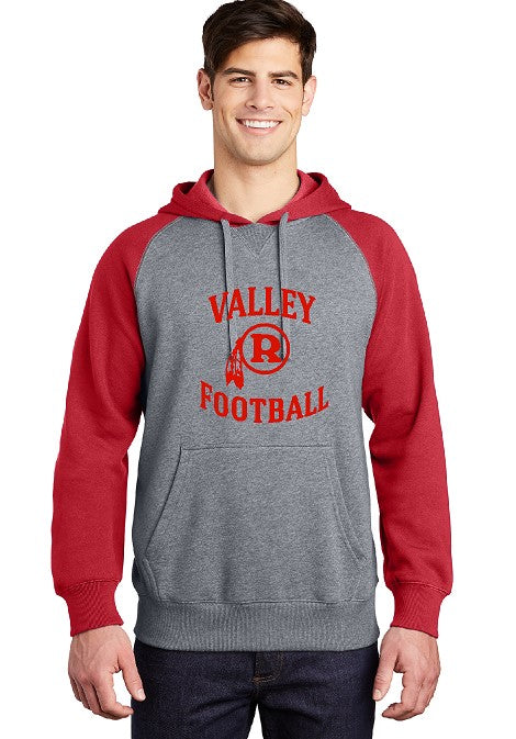 Red and Gray Colorblock hoodie, ST267