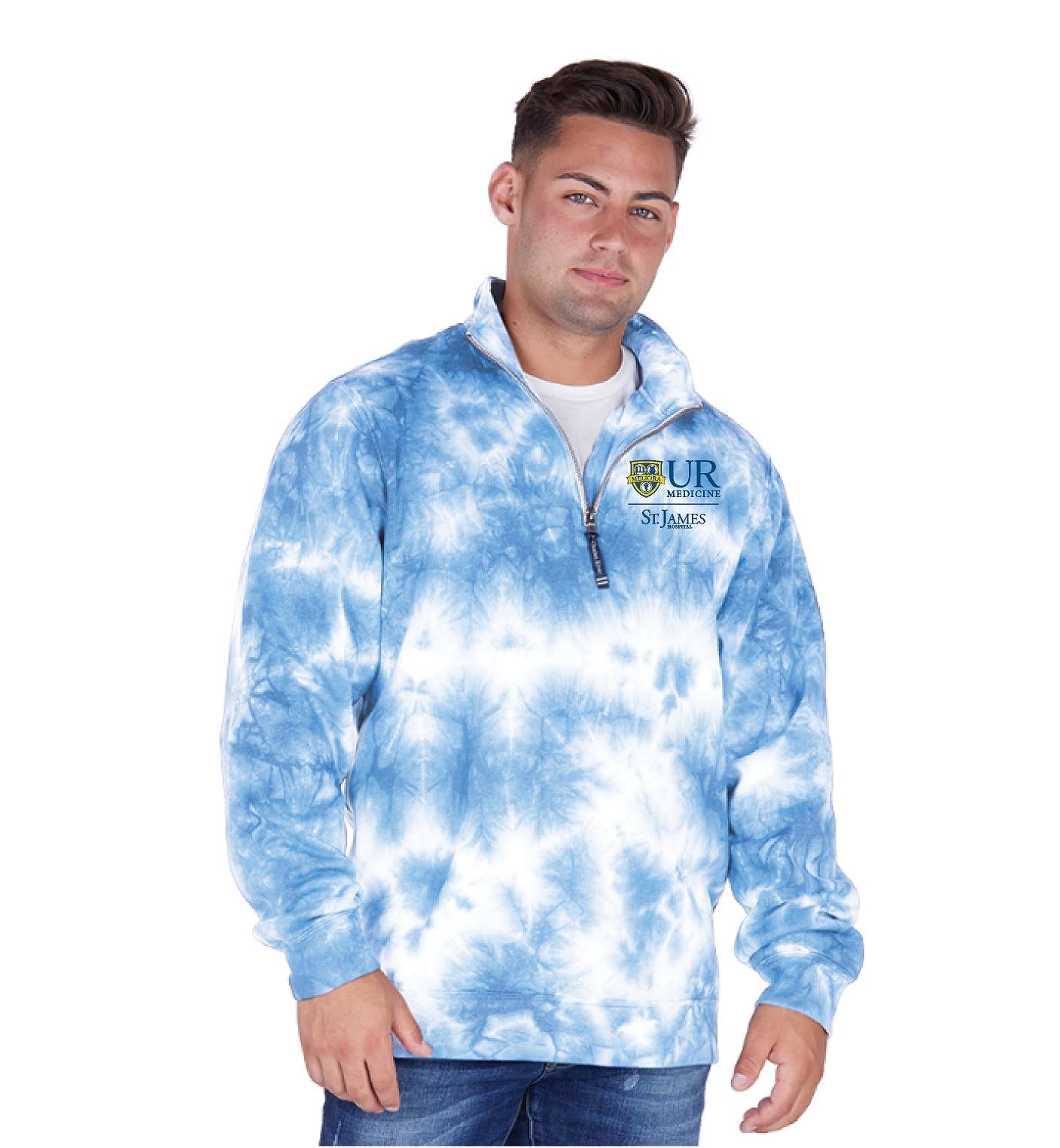 **NEW** 9359T Charles River unisex quarter zip tie dye