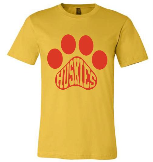 Olean Husky Paw Print Adult/Youth Tshirt BC3001